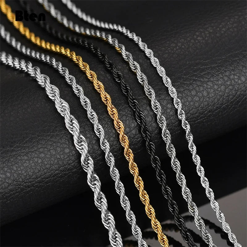 Gold/Silver-Tone Rope Chain