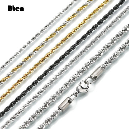 Gold/Silver-Tone Rope Chain