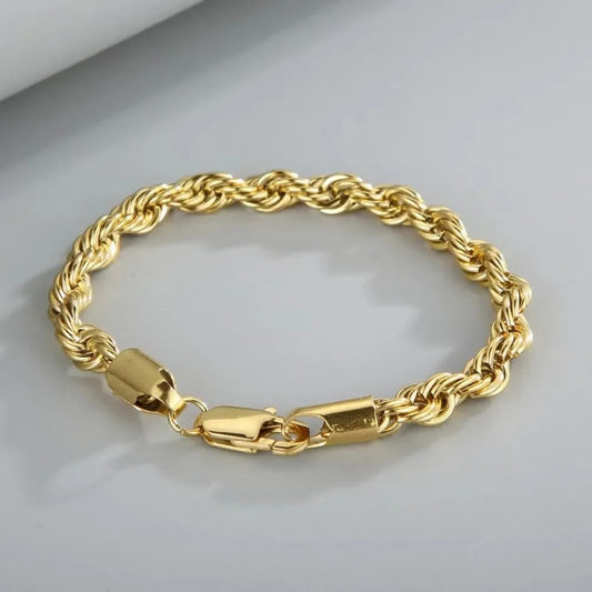 Gold/Silver-Tone Rope Bracelet