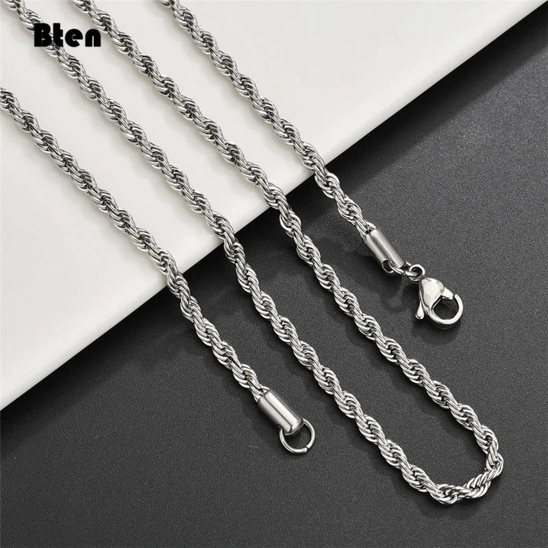 Gold/Silver-Tone Rope Chain