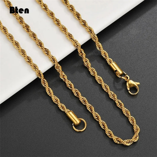 Gold/Silver-Tone Rope Chain